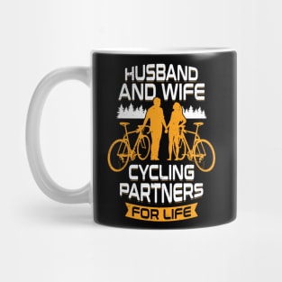 Husband And Wife Cycling Partners For Life Mug